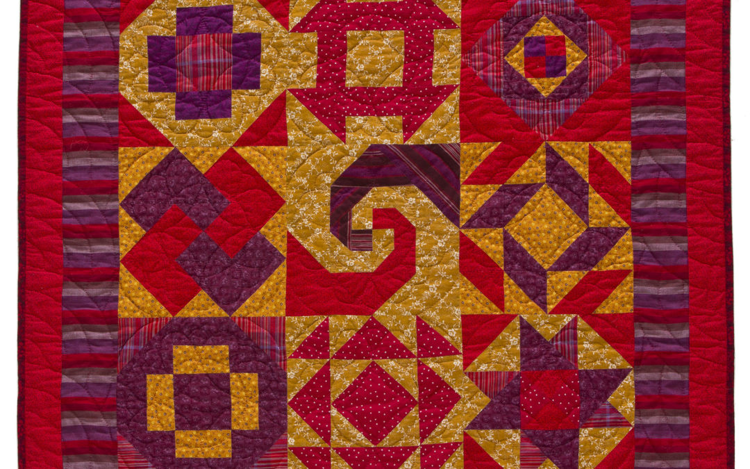 Red/Gold Puzzle Quilt